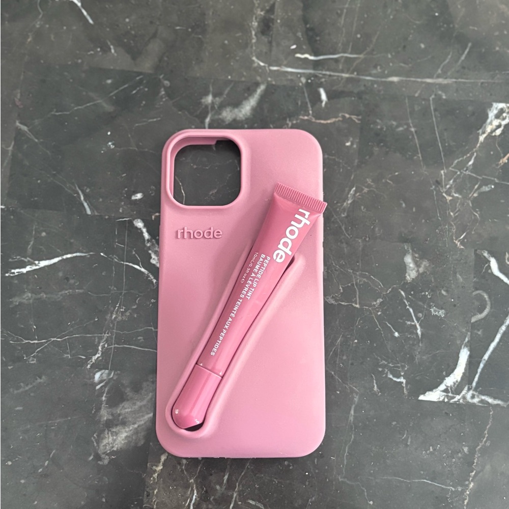 RHODE Blush Pink Phone Case with Accessory